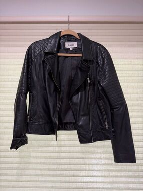 BB Dakota Black Quilted Moto Jacket - Women's